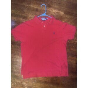 Polo Ralph Lauren Red Custom Fit Men's Polo Shirt Size L